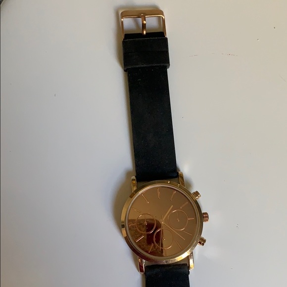 Charming Charlie Accessories - Black & rose gold fashion watch